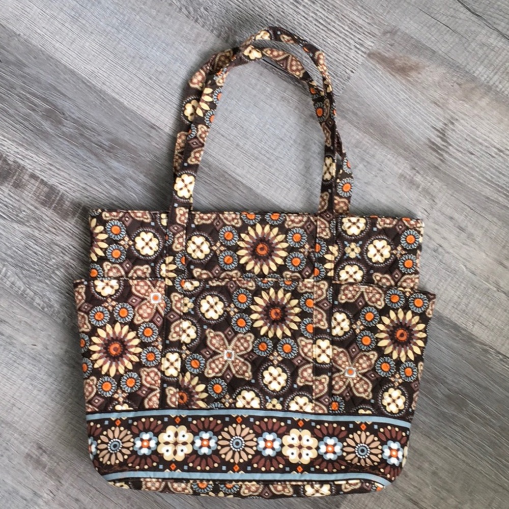 Vera Bradley Brown Canyon Villager Tote Bag